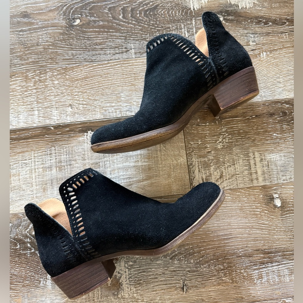Lucky Brand Black Suede Ankle Booties